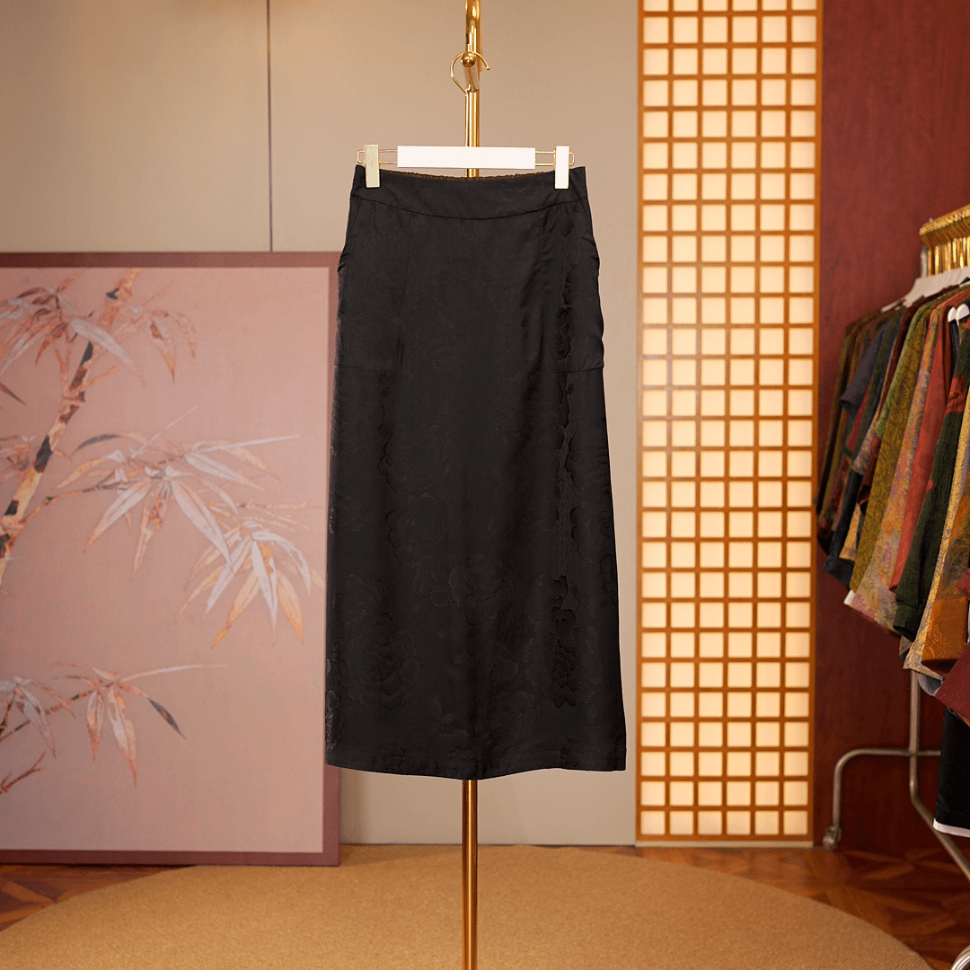 [花盼醉梦间-半身裙] 新中式国风双面双穿女士半身裙