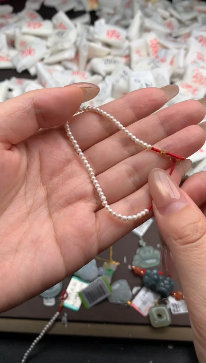 【闪购商品】淡水珍珠手绳18K金镶嵌一