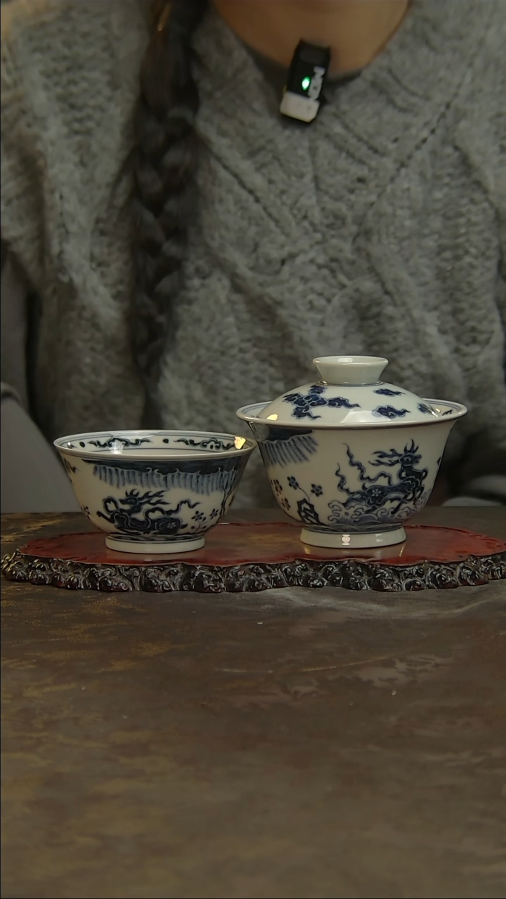 【闪购商品】青花手绘仙鹿套组