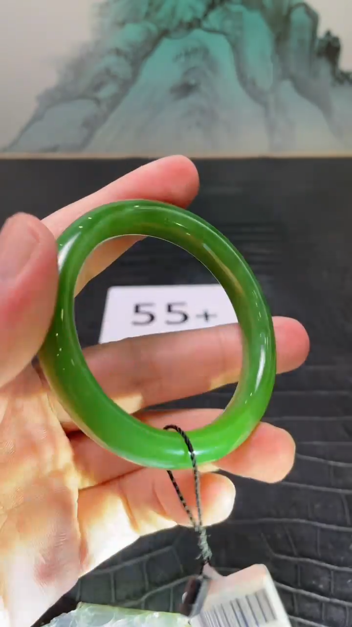 未镶嵌手镯和田玉（碧玉）啬*55+