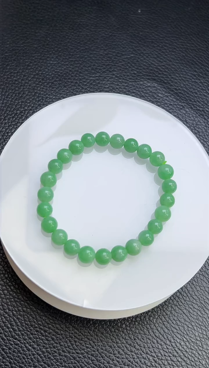 【闪购商品】翡翠手串未镶嵌K277-38 满色手串（6-7m）