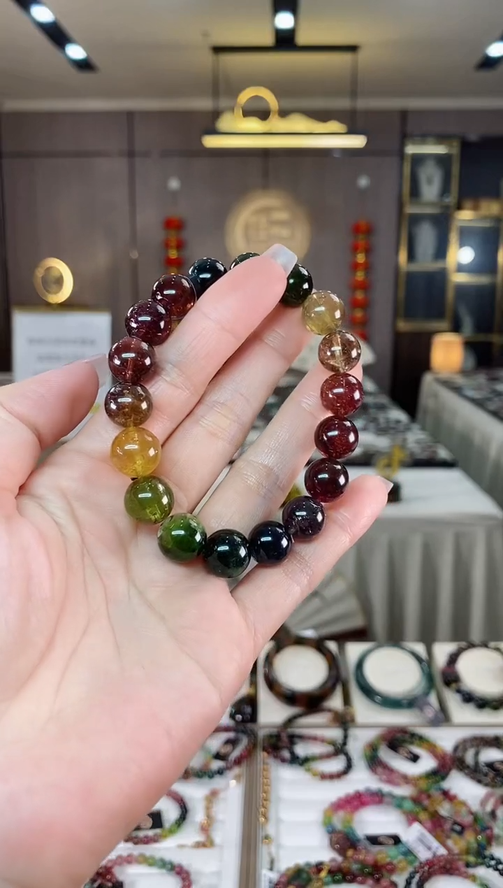 【闪购商品】碧玺单圈手串11mm+未镶嵌（多样性发一条）hon