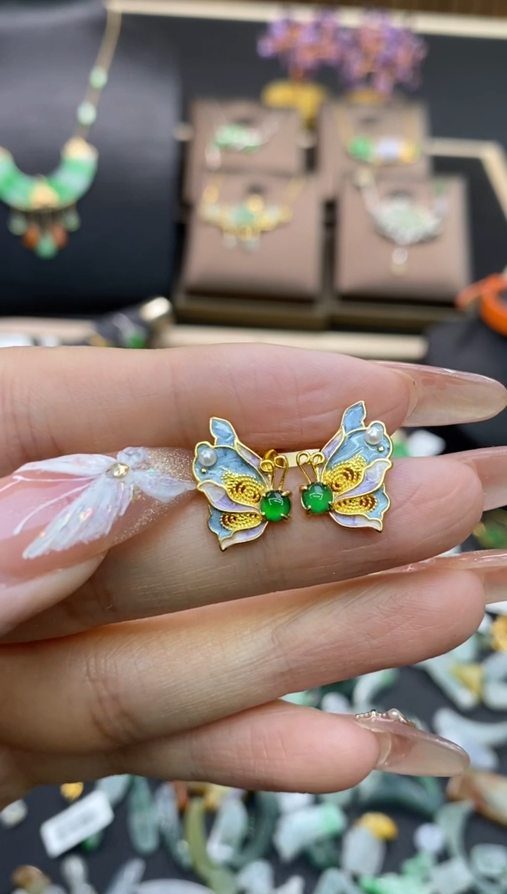 【闪购商品】翡翠颈饰银S925镶嵌多样性发其一净货16250