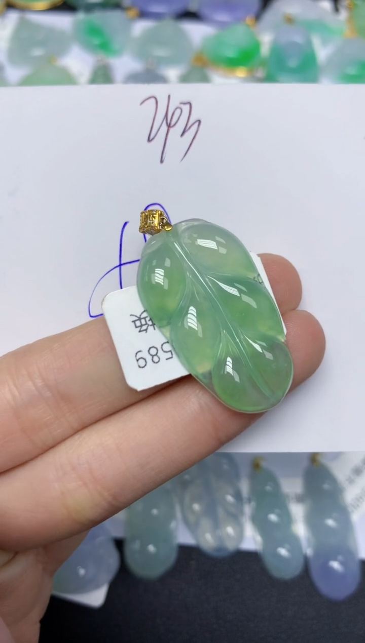 【闪购商品】翡翠颈饰18K金镶嵌 天然翡翠A货