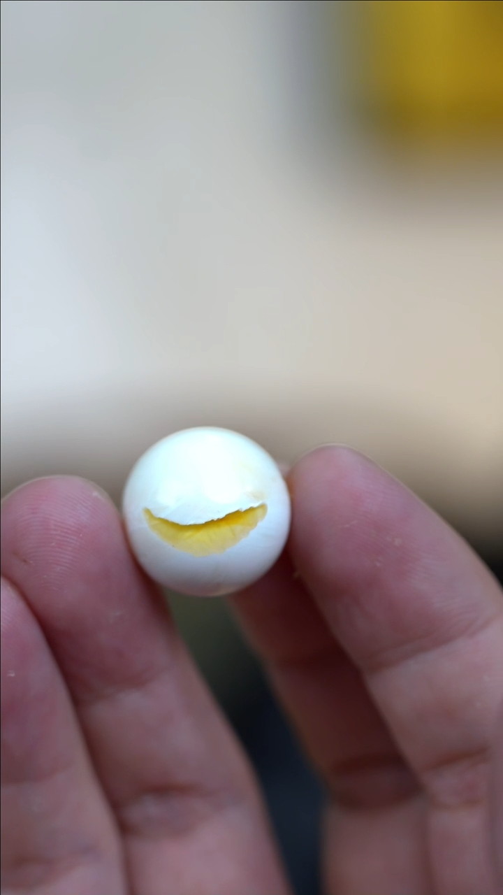 【闪购商品】蜜蜡手链未镶嵌16.7mm金漆瓷白微笑耐克珠