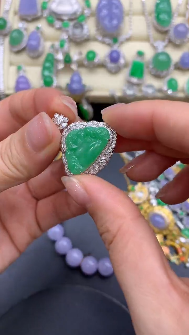 【闪购商品】翡翠颈饰18K金镶嵌406-中国好珍宝