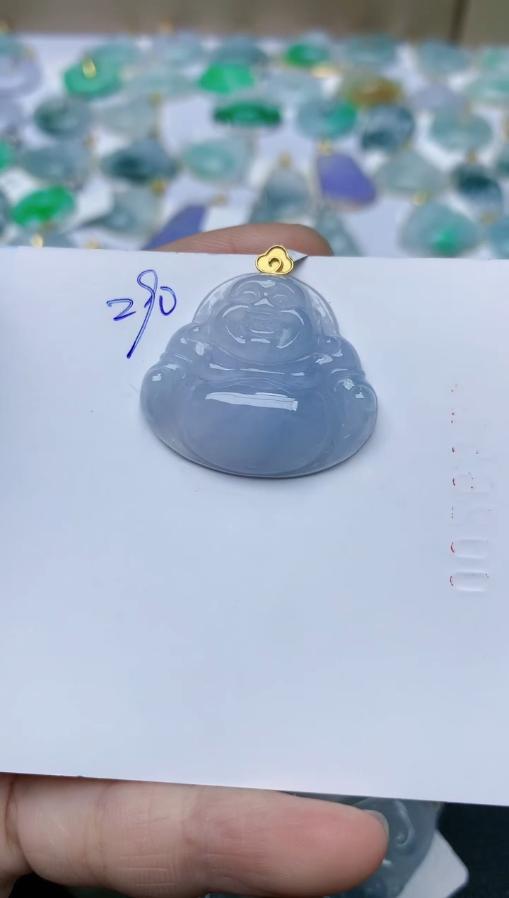 【闪购商品】翡翠颈饰18K金镶嵌天然翡翠A货    