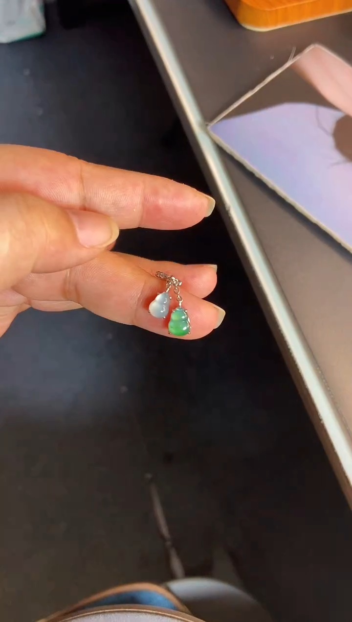 吊坠(不含链)银S925镶嵌翡翠1