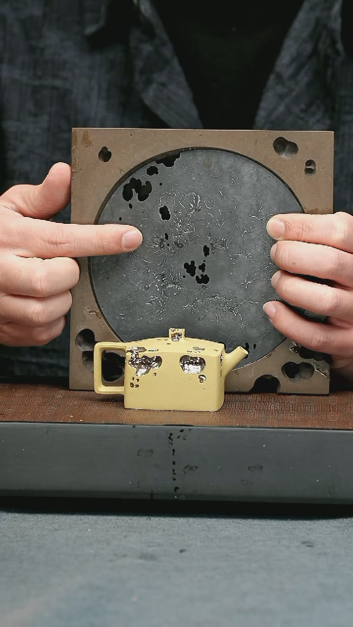 【闪购商品】紫砂茶壶五堂 一方凝时-扁银80cc+时空壶承