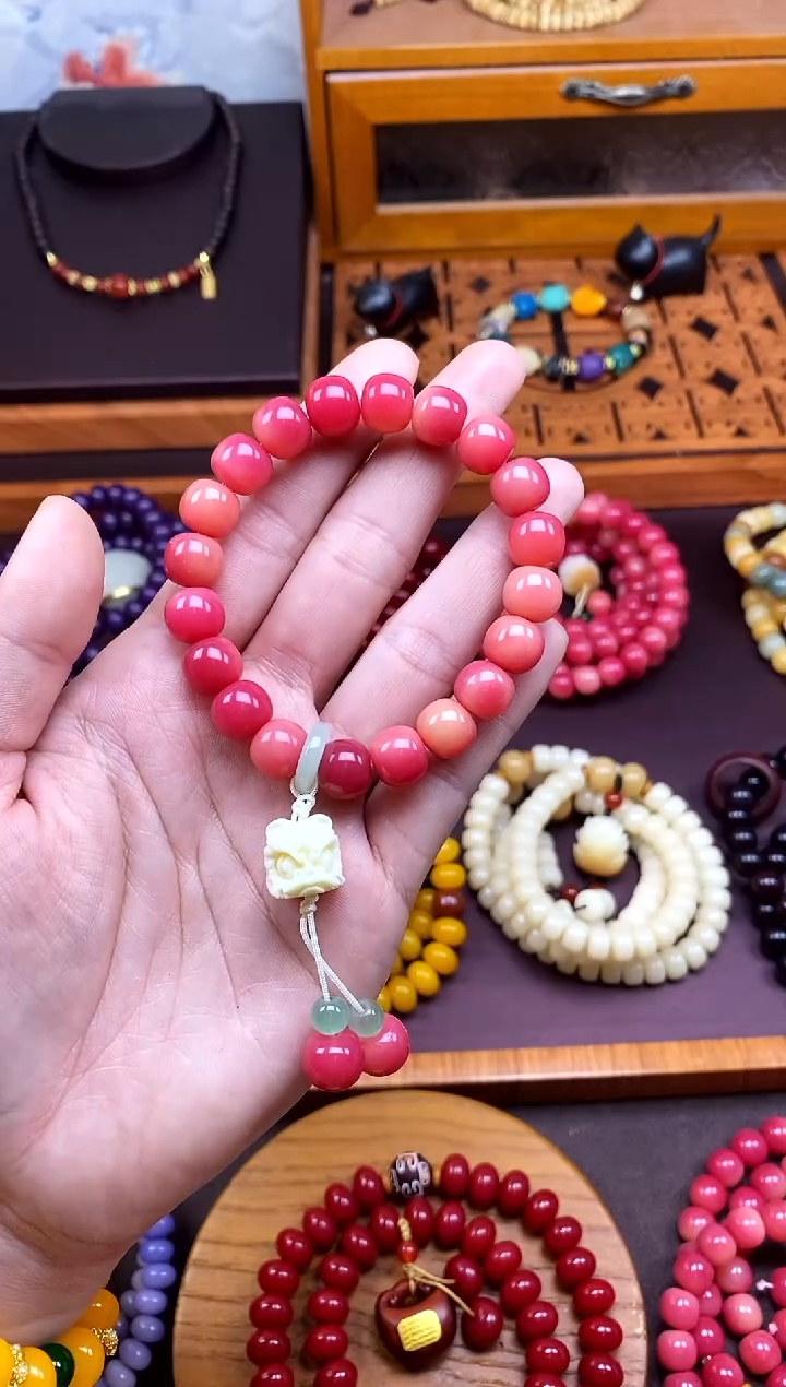 【闪购商品】白玉菩提手串粉菩提单圈 醒狮款 新品