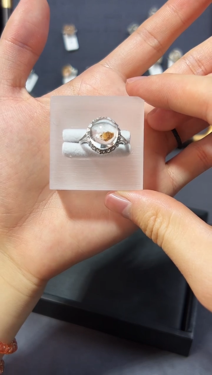 【闪购商品】水晶戒指银S925镶嵌发一（02号）