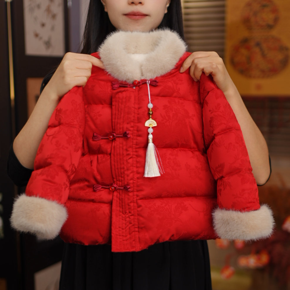 2026款【喜气洋洋】新中式拜年服  冬季保暖加厚国风儿童冬装25Y529