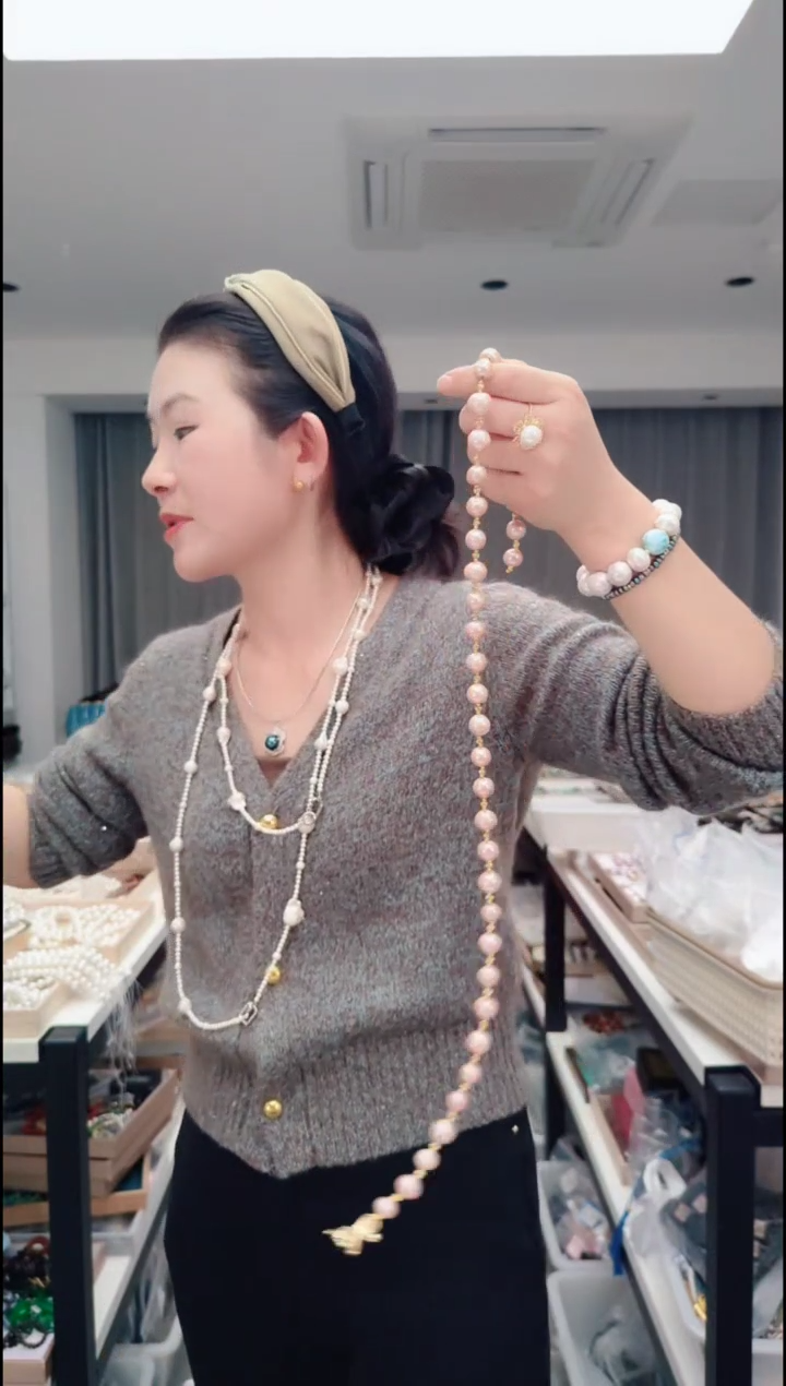 颈饰未镶嵌淡水珍珠2472毛衣链
