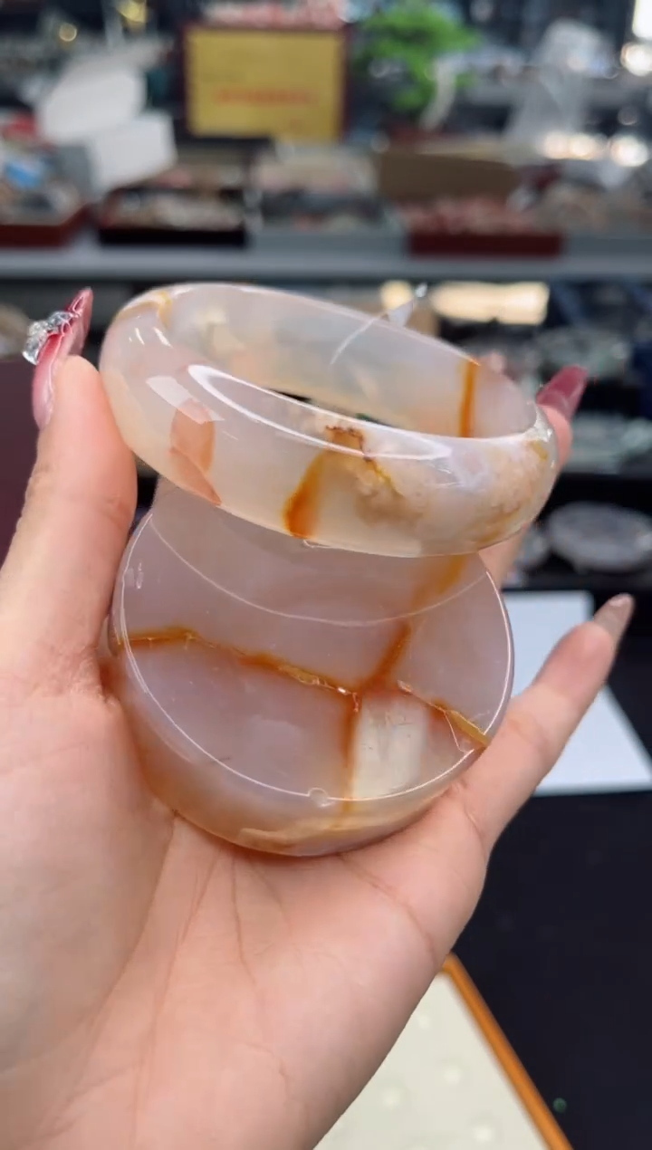 【闪购商品】石英质玉手镯未镶嵌62圈口（赠品镯心）6572555