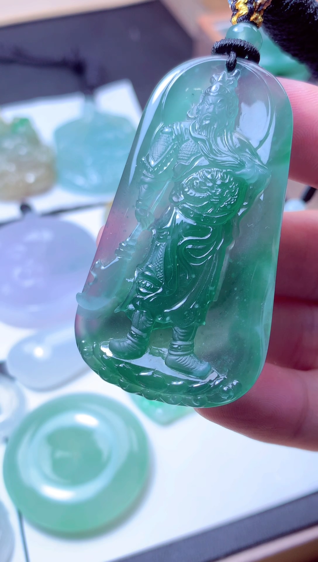 颈饰未镶嵌翡翠天然A货翡翠