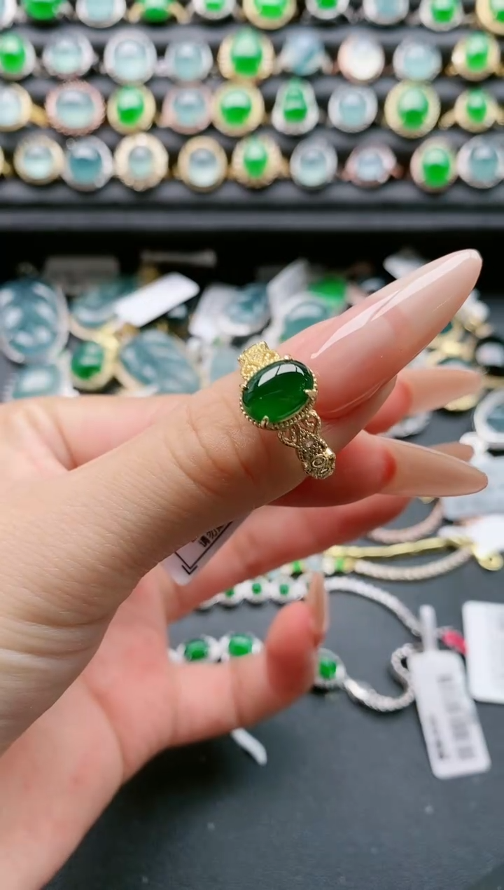 【闪购商品】翡翠戒指银S925镶嵌1111111