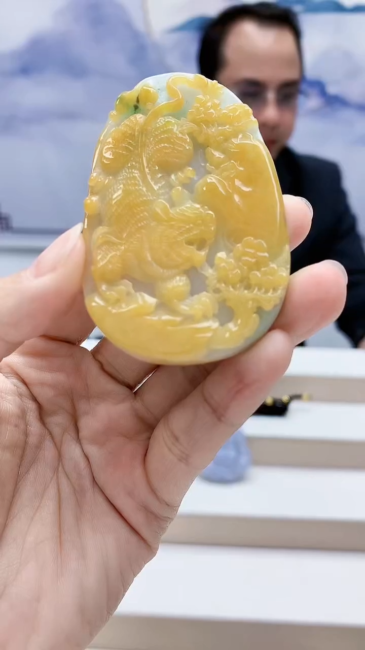 未镶嵌定制翡翠4957lr-毛货挂件9