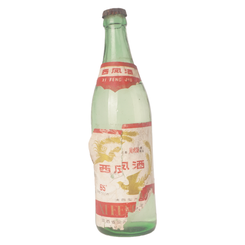  八十年代西凤酒65度凤香型白酒500ml+0925