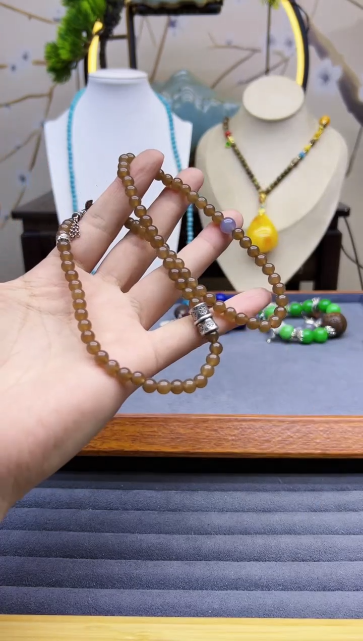 【闪购商品】和田玉（糖玉）颈饰银S925镶嵌x111```````