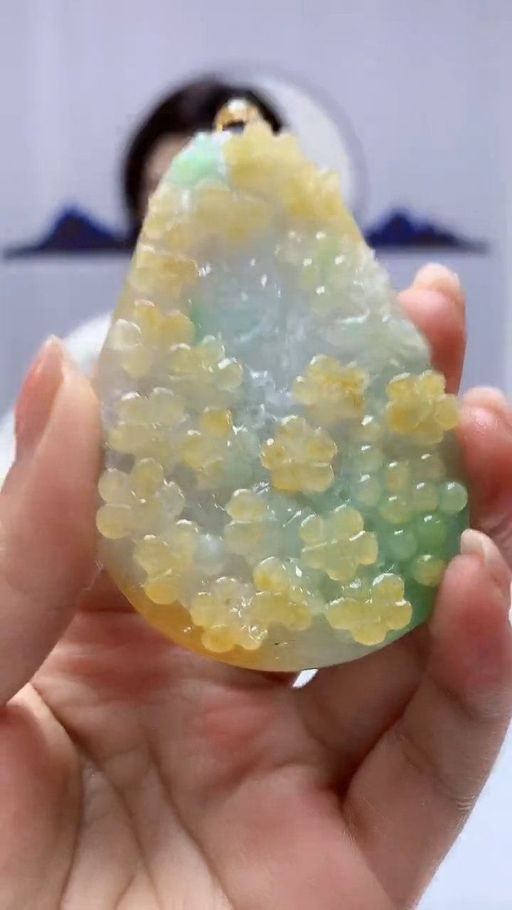 【闪购商品】定制翡翠未镶嵌4829ms-毛货挂件245