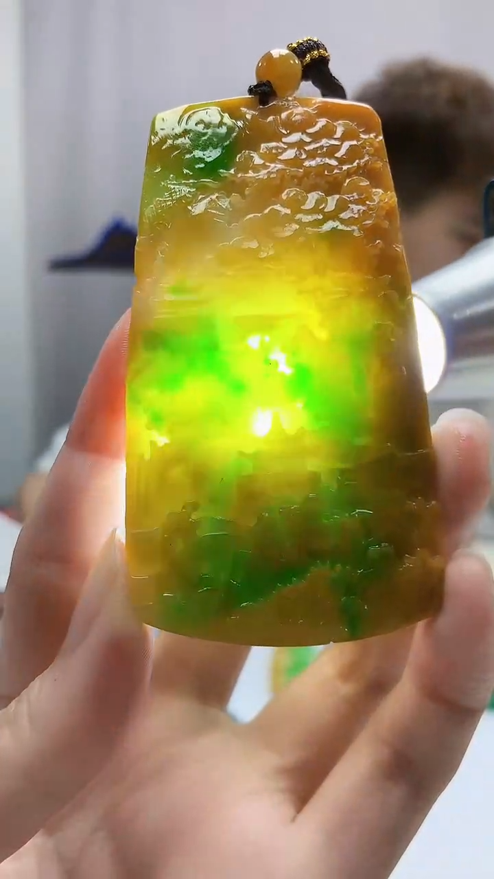 定制翡翠未镶嵌4868zm-毛货挂件