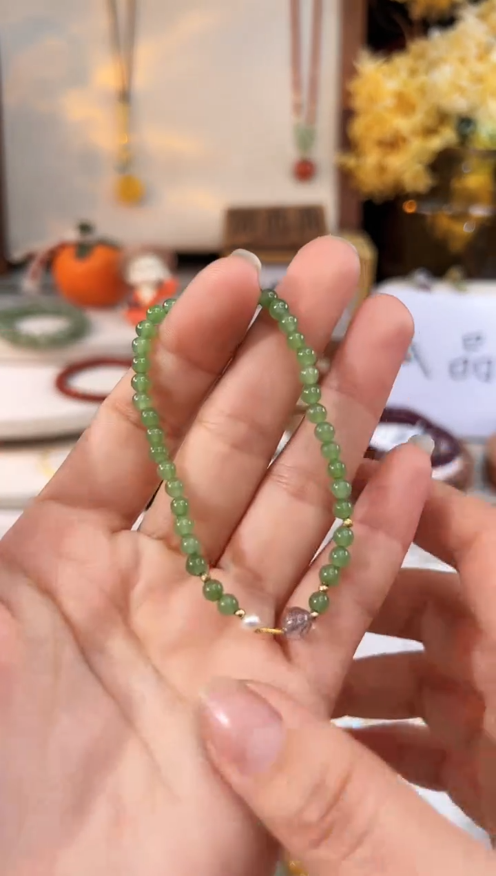 【闪购商品】和田玉手饰18K金镶嵌@@C921D013228