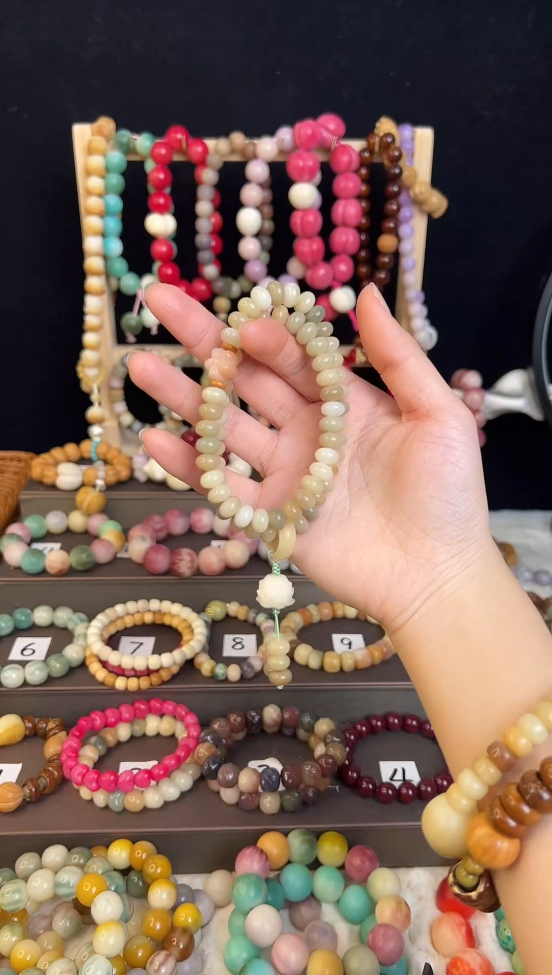 绿色双圈菩提手串