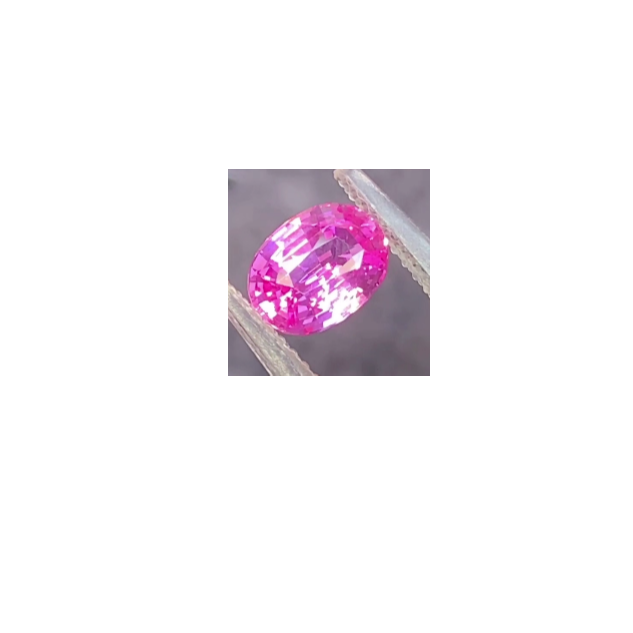 全净精切热粉蓝宝裸石1.12ct（包吉）