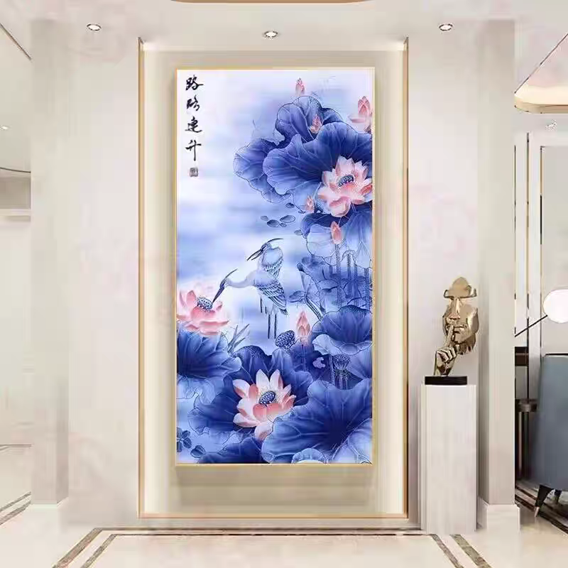 纯手工绣好的十字绣成品不带裱框路路连升客厅餐厅经典挂画