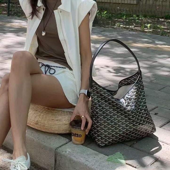 99新 Goyard 坤球奢选戈雅黑色hobo包