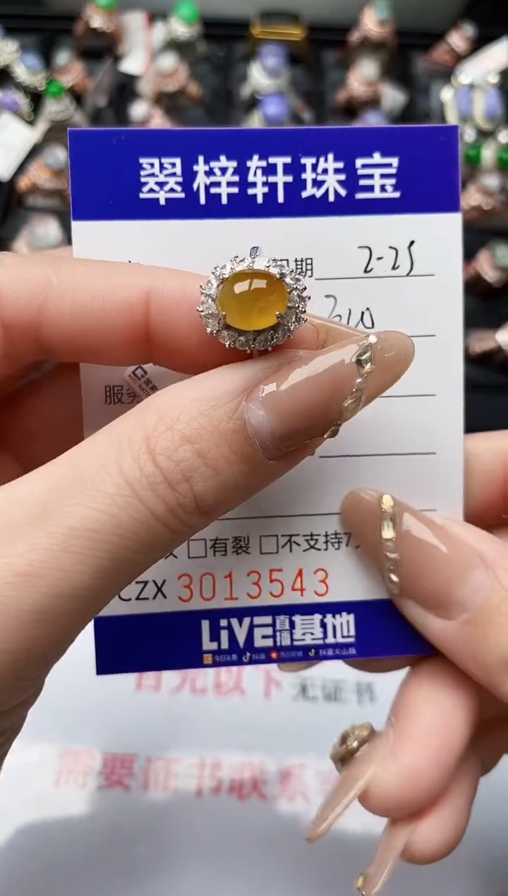 【闪购商品】翡翠戒指银S925镶嵌/3543