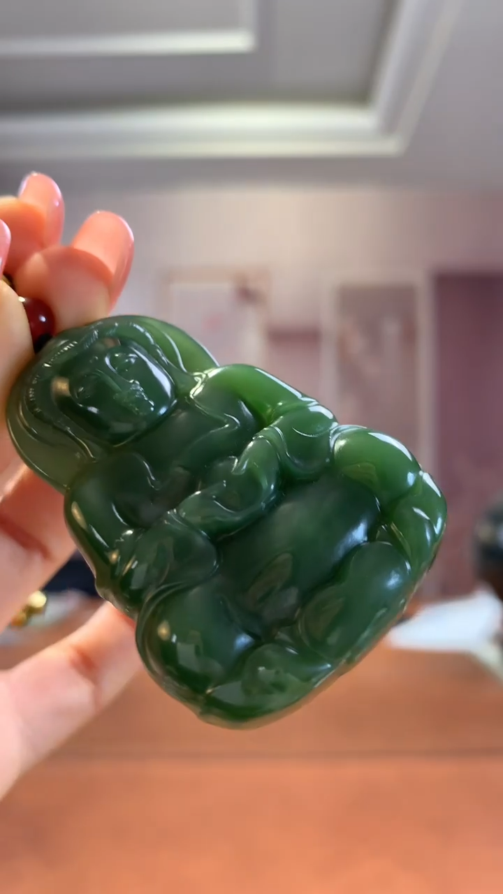 【闪购商品】和田玉挂件未镶嵌碧玉大观音