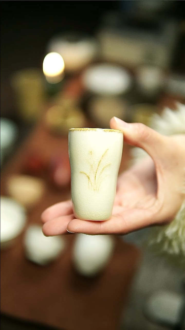 【闪购商品】云龙铁绘兰草杯一