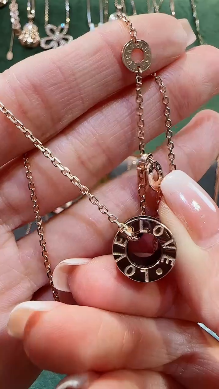 【闪购商品】玛瑙/玉髓套链18K金镶嵌18K金3饼路路通套链