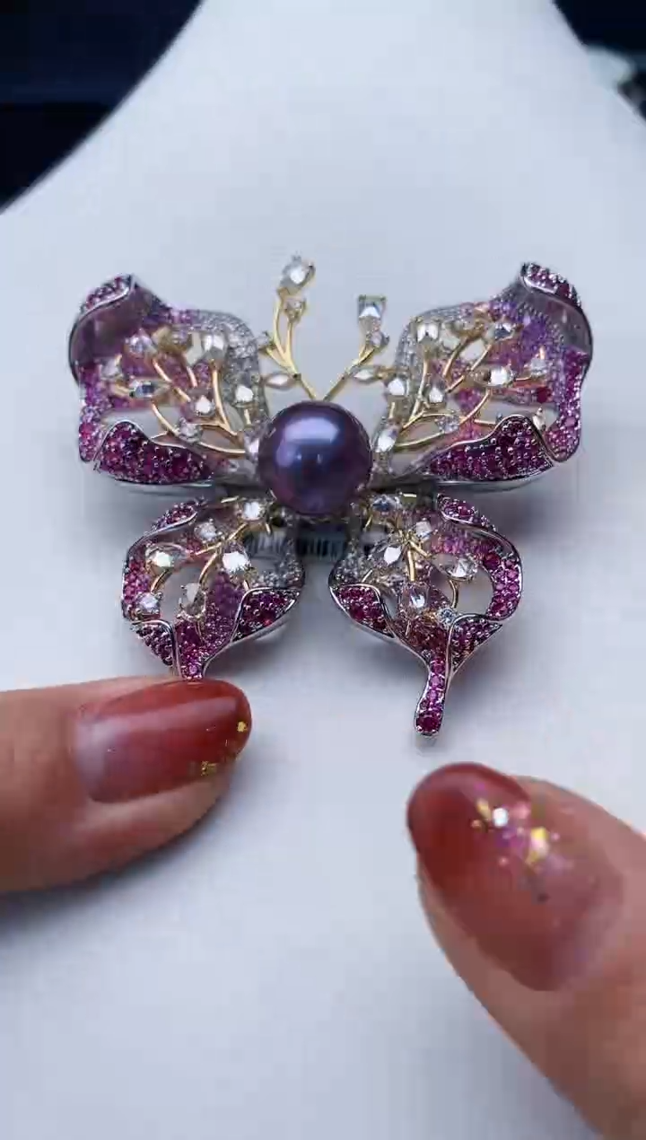 未镶嵌胸饰淡水珍珠Y淡水胸针