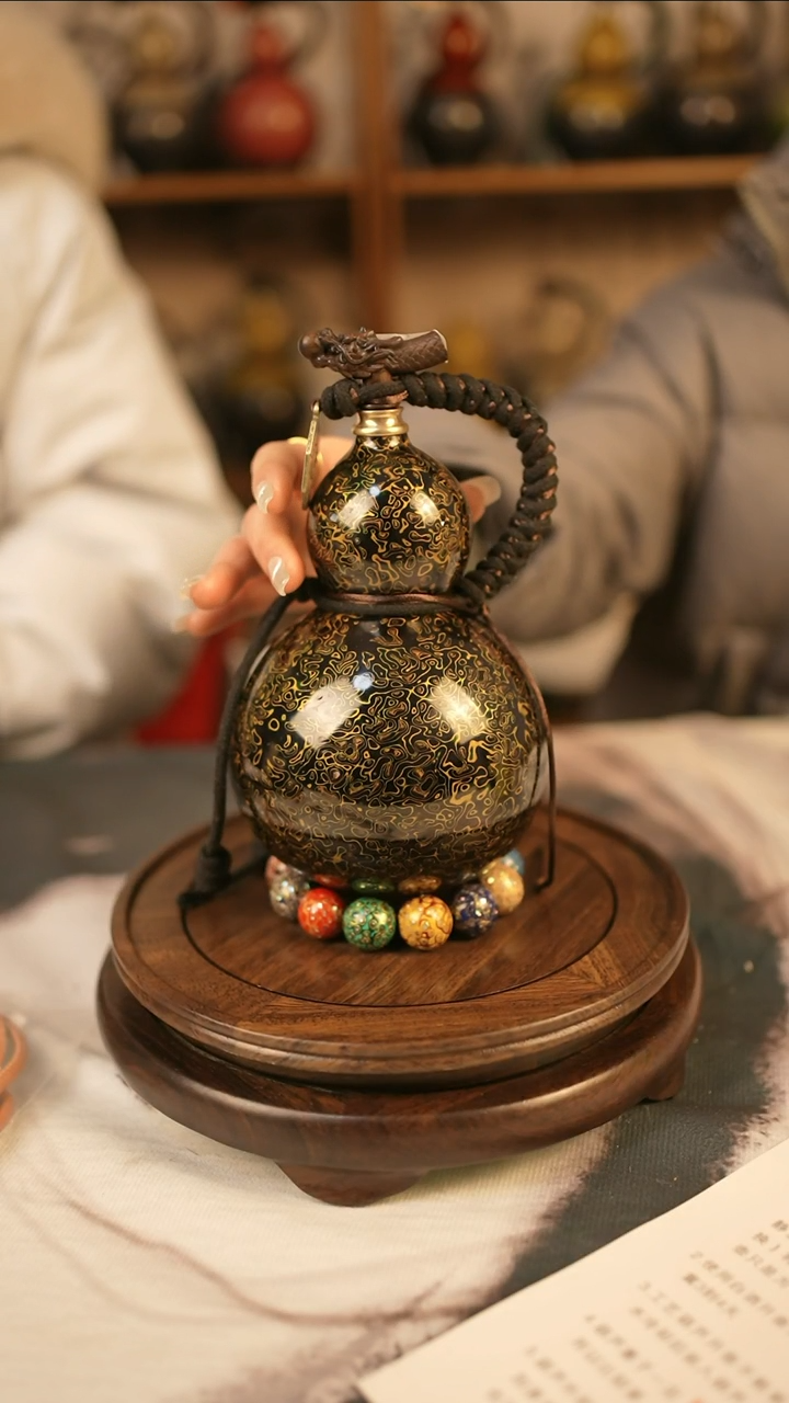 【闪购商品】152精品大漆酒葫芦送漏斗网兜