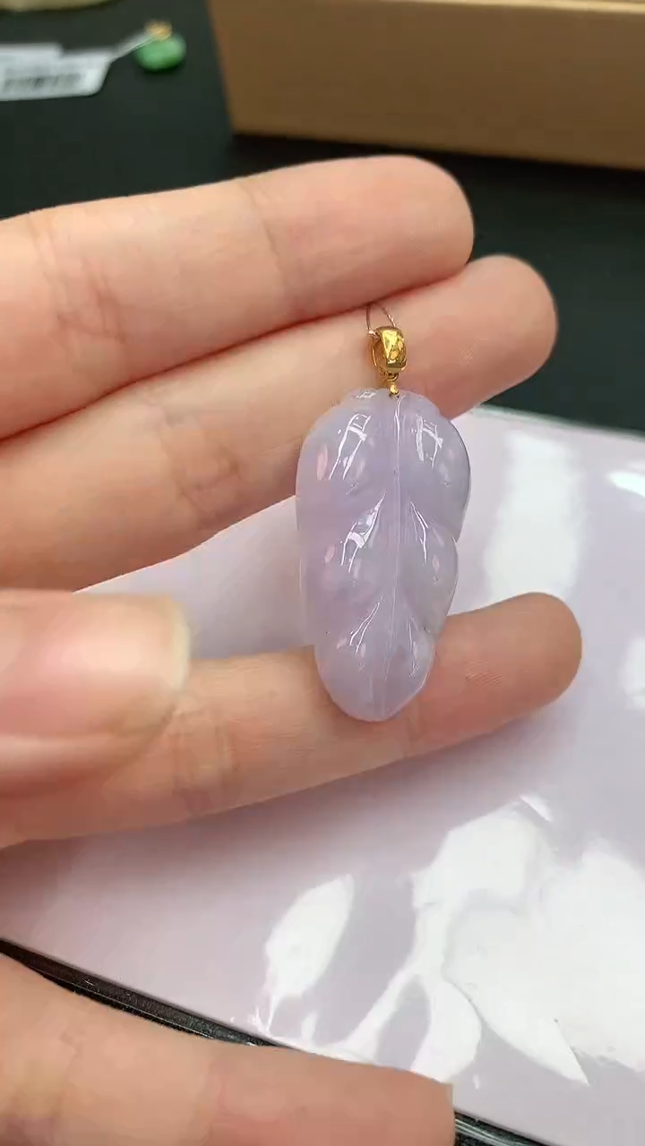 【闪购商品】翡翠颈饰18K金镶嵌赠礼盒证书  敏