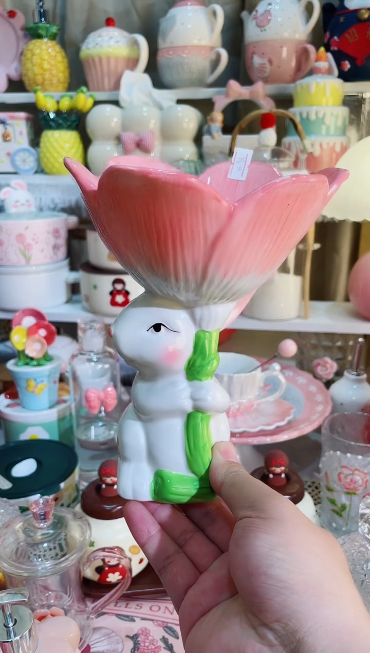 【闪购商品】瓷片兔子摆件 瑕疵