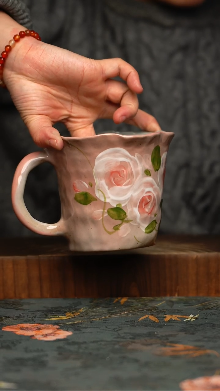 瓷片釉下彩手工手绘同款