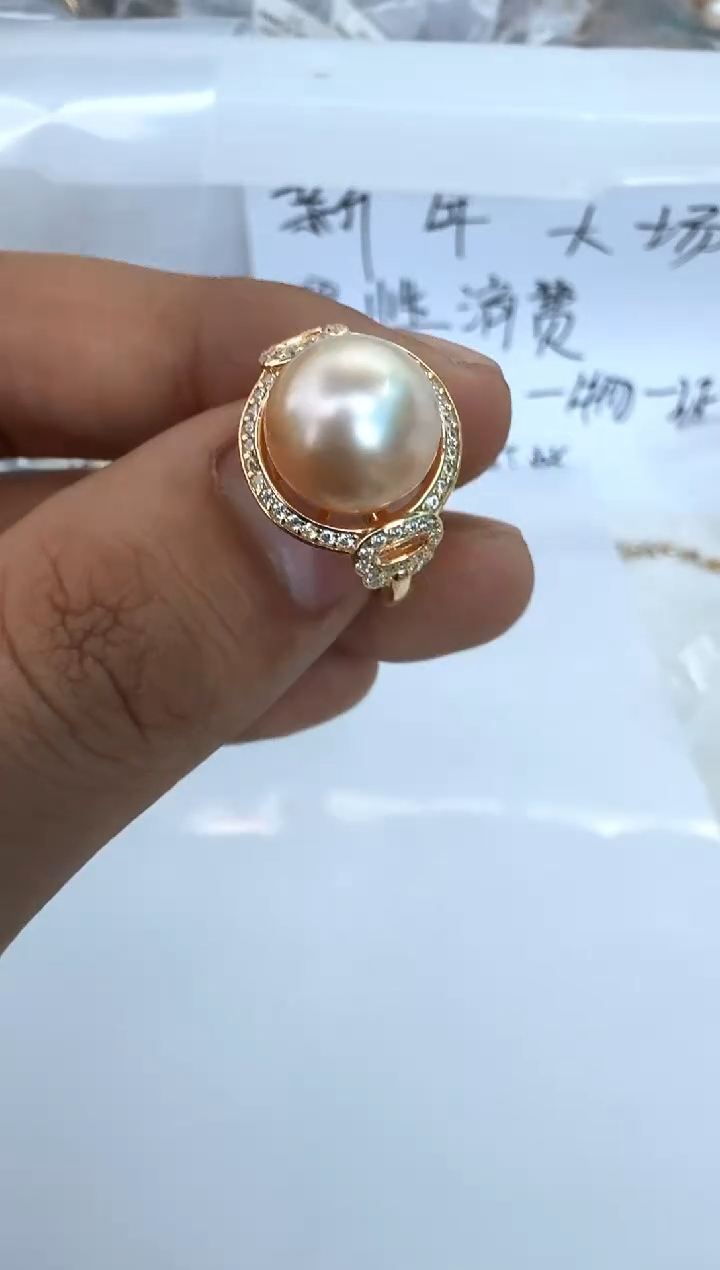 【闪购商品】海水珍珠戒指银S925镶嵌戒指