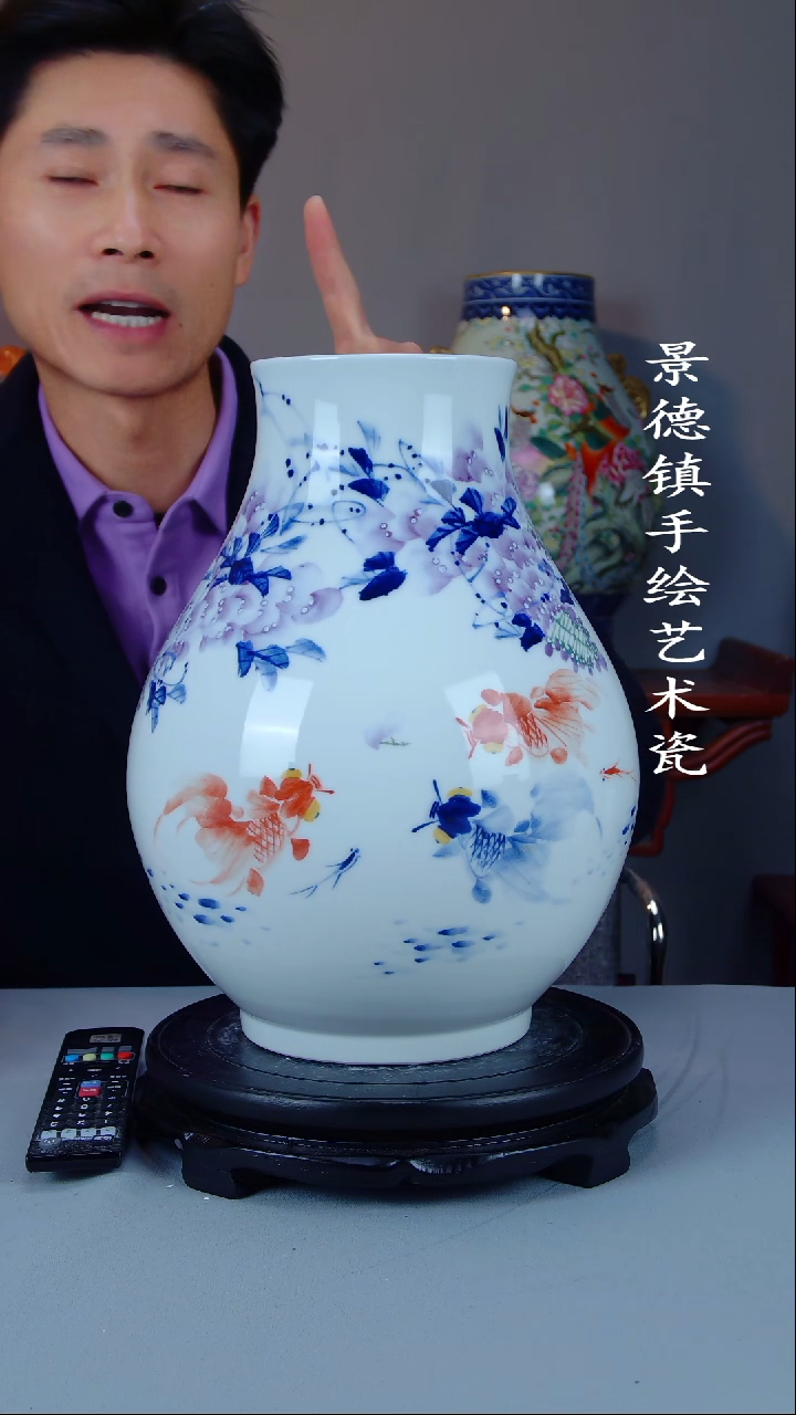 摆件陶瓷景德镇手工手绘陶瓷摆件41