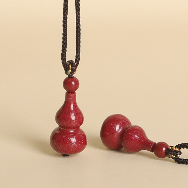 含辰砂工艺品高含量晶体粉红晶体砂葫芦朱砂吊坠男女宝宝款挂件