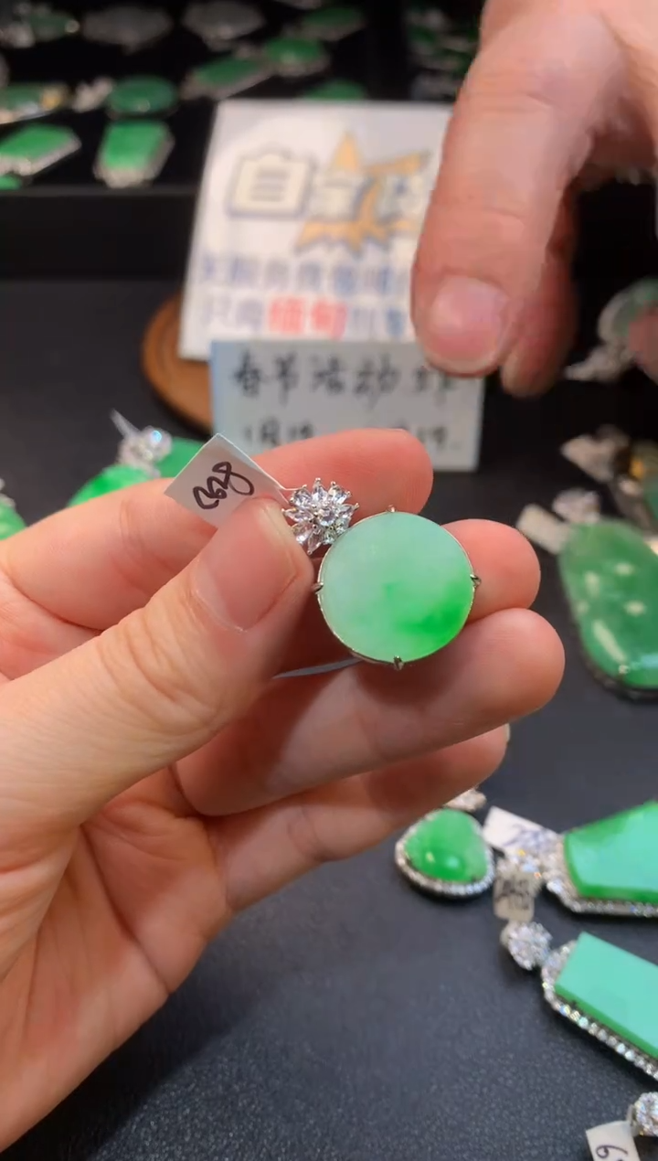 【闪购商品】翡翠颈饰银S925镶嵌翡翠