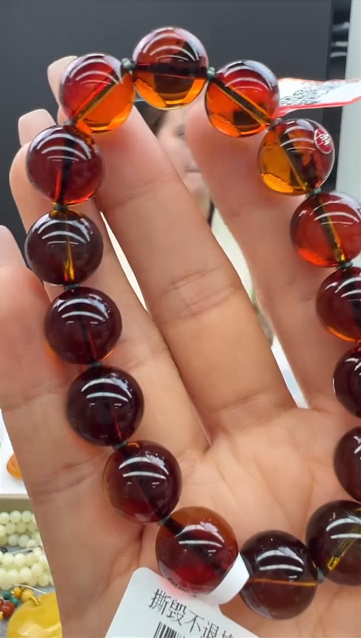 【闪购商品】琥珀手链未镶嵌613秒拍号