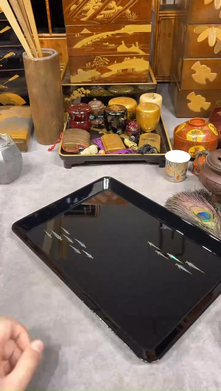 螺钿 茶盘 大漆漆器大漆漆器