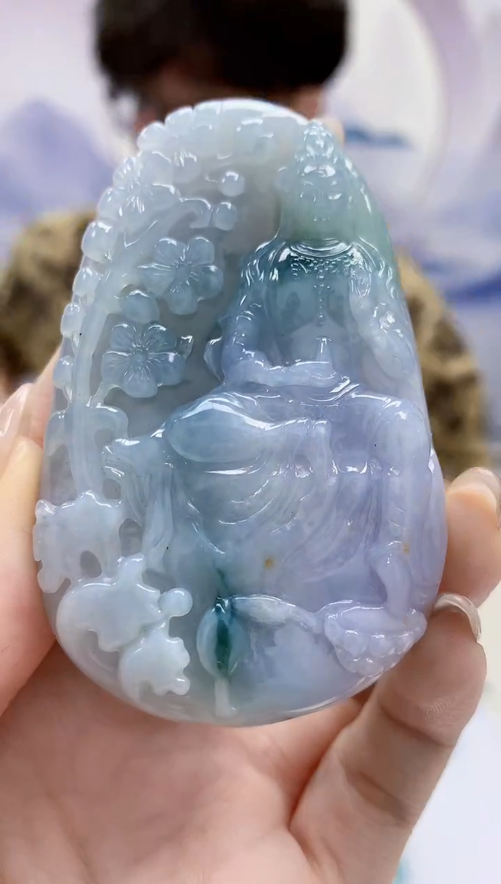 定制翡翠未镶嵌4688jw-毛货挂件166