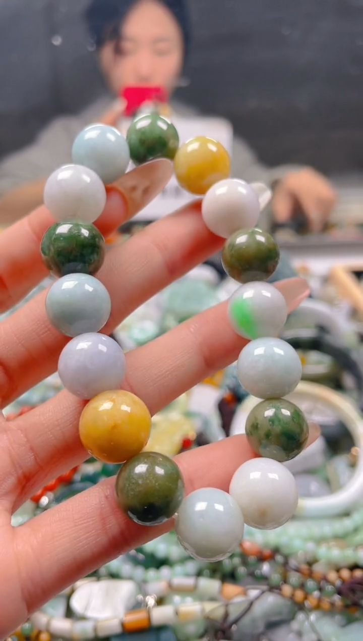 【闪购商品】翡翠颈饰未镶嵌13-14MM/R/纹裂沙眼瑕疵介意勿拍