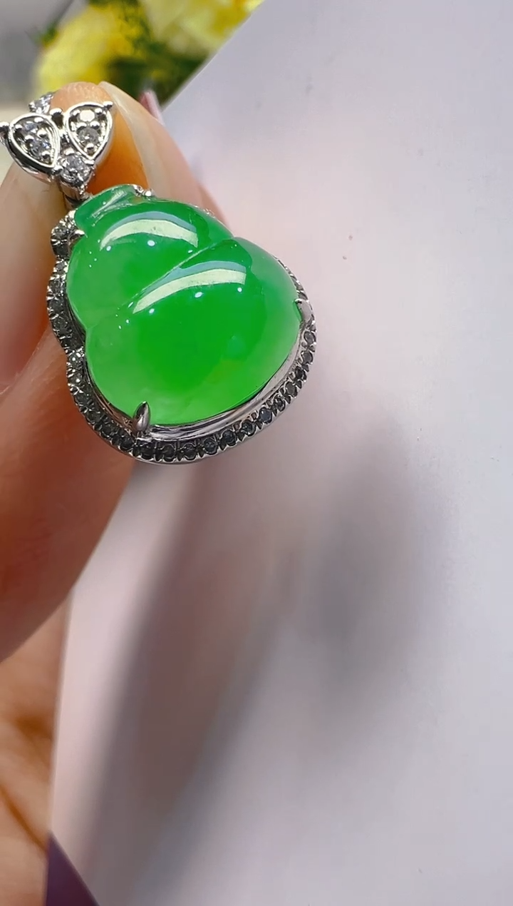 【闪购商品】翡翠18K金镶嵌吊坠(不含链)多样性团购发一件