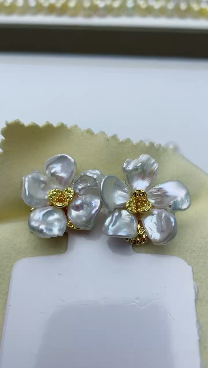 【闪购商品】淡水珍珠耳饰未镶嵌W4