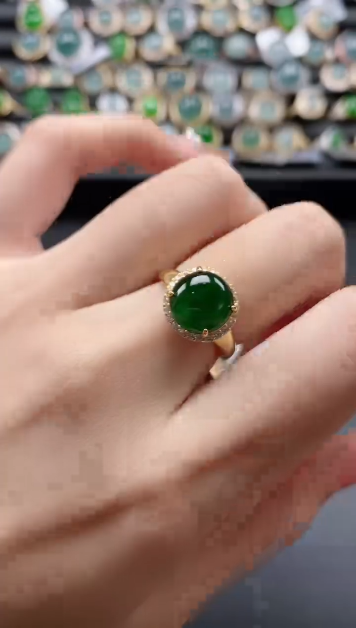 【闪购商品】翡翠戒指银S925镶嵌511511
